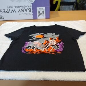 Cat & Jack Fun And Comic Black and Orange Scary Halloween Shirt Short Sleeve Tee